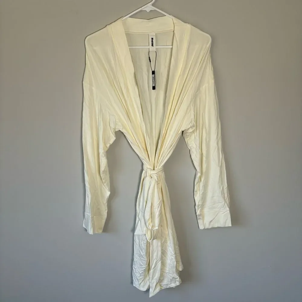 Skims Sleep Robe - Bone - Size 2x / Comfy Stretch Loungewear Kim Kardashian